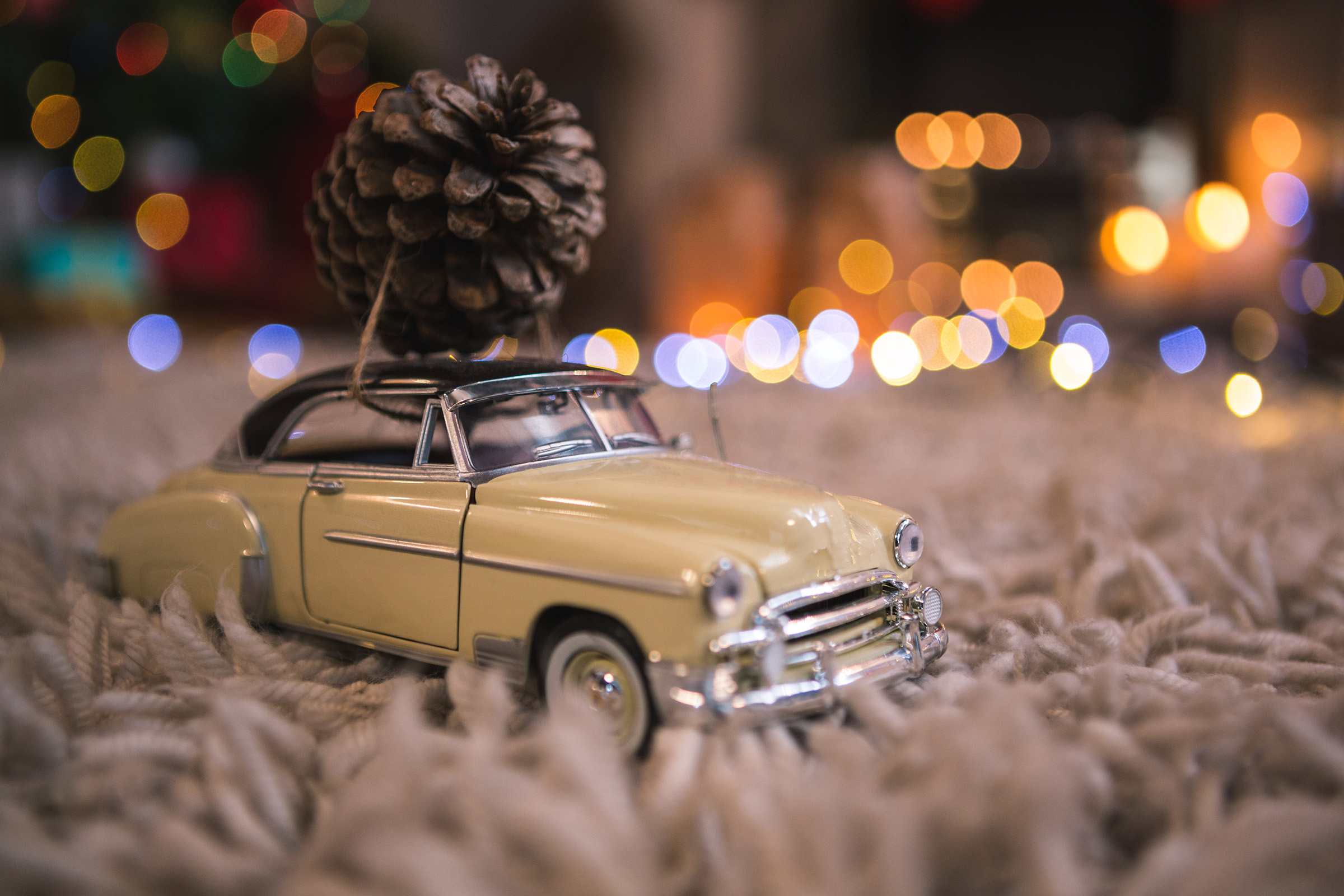 Coche en miniatura Navidad