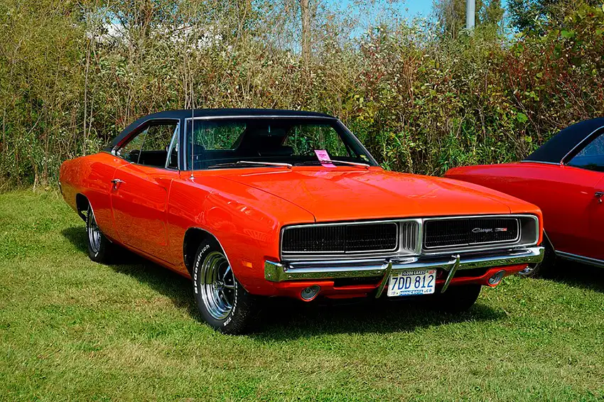 Coches clásicos: Dodge Charger de 1969 rojo